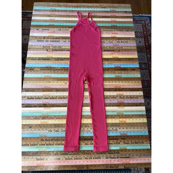 Free People Movement Happiness Runs Ribbed One Piece Bodysuit Pink XS/S - Picture 5 of 12